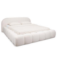 POLSTERBETT Evora 1 Hellbeige 180/200 cm Boucle mit Bettkasten - Beige, Textil/Metall (180/200cm) - wonello