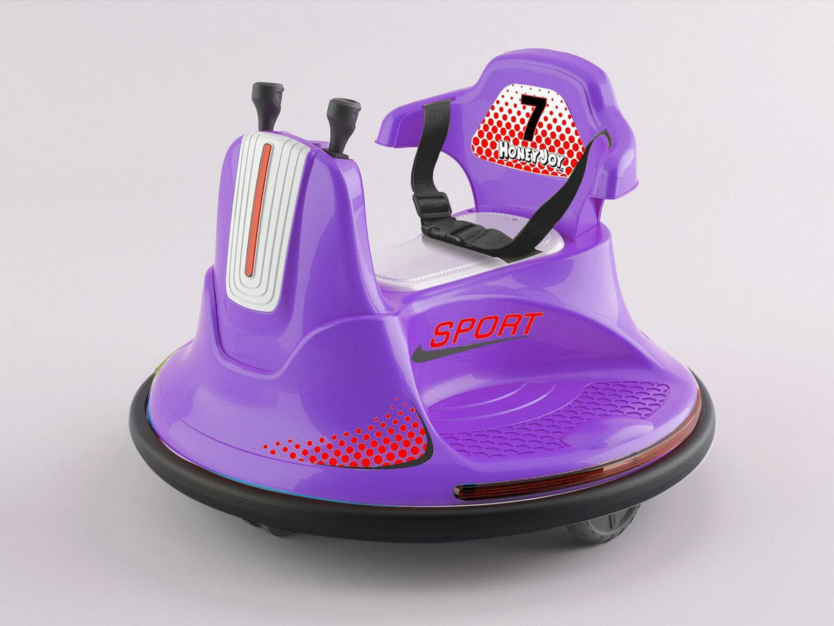 AUTOSCOOTER Aufsitz Kinder Lila - Lila, Kunststoff (66.5/47.6/66.5cm) - COSTWAY