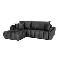 ECKSOFA Collin Mit Schlaffunktion - Dunkelgrau, Holzwerkstoff/Textil (280/185cm) - Fun Möbel