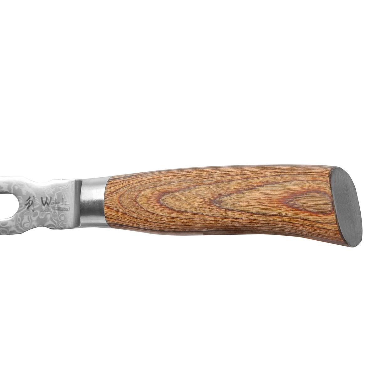 TRANCHIERGABEL 18 cm - Braun, Holz/Metall - Wakoli