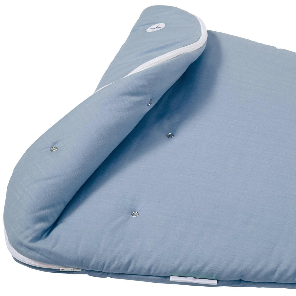 BABYSCHLAFSACK Blau Grau 70 cm - Grau, Textil (42/70cm) - nordic coast company