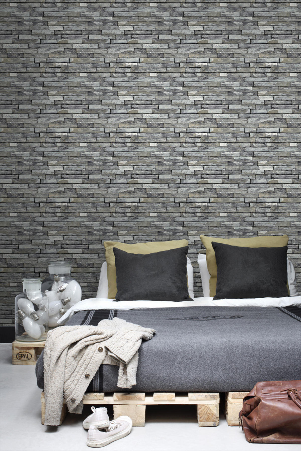 TAPETE Holz-Motiv 53 cm x 10.05 m - Grau, Papier (53/1000cm) - ESTAhome
