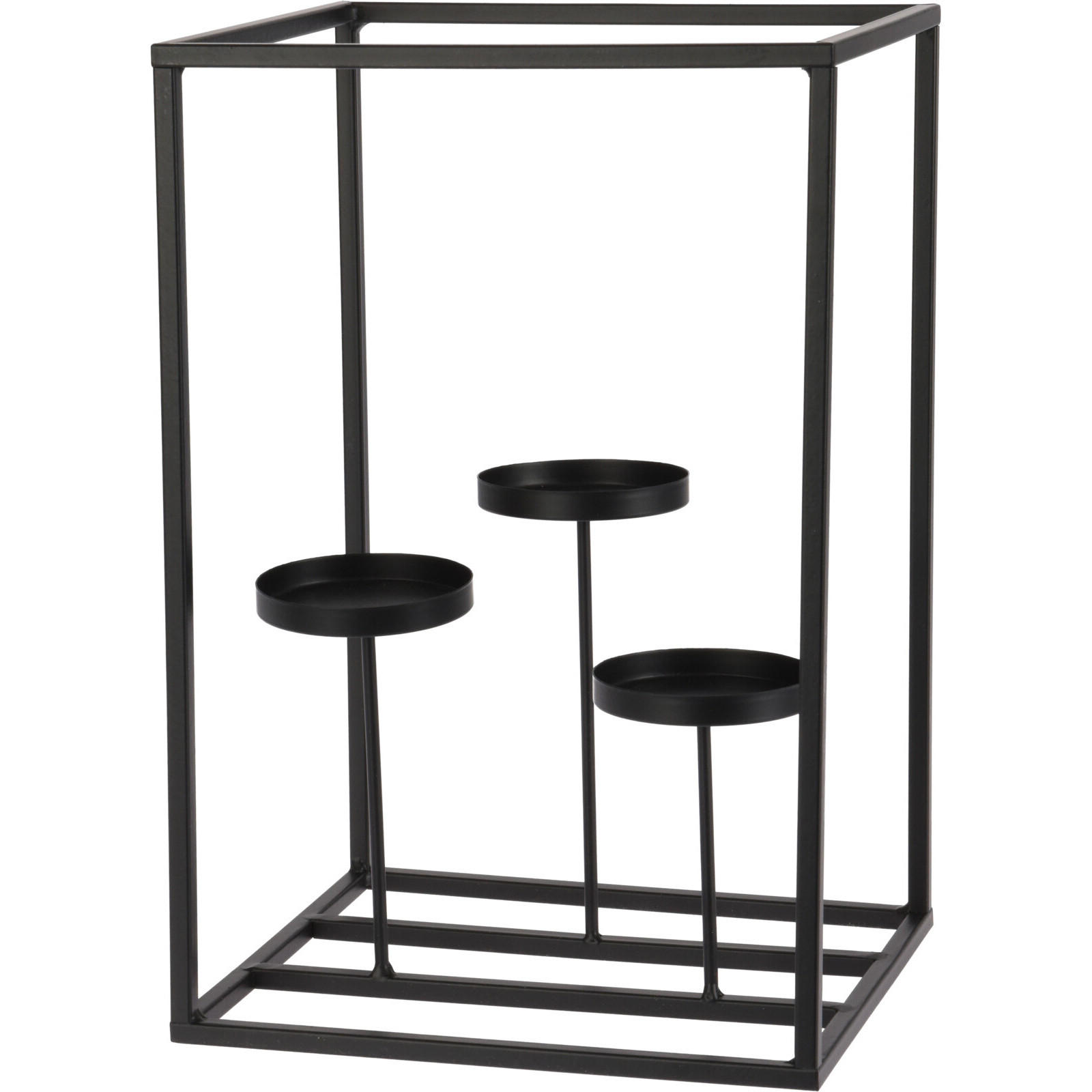 Home Styling Collection Teelichthalter Schwarz 36 cm