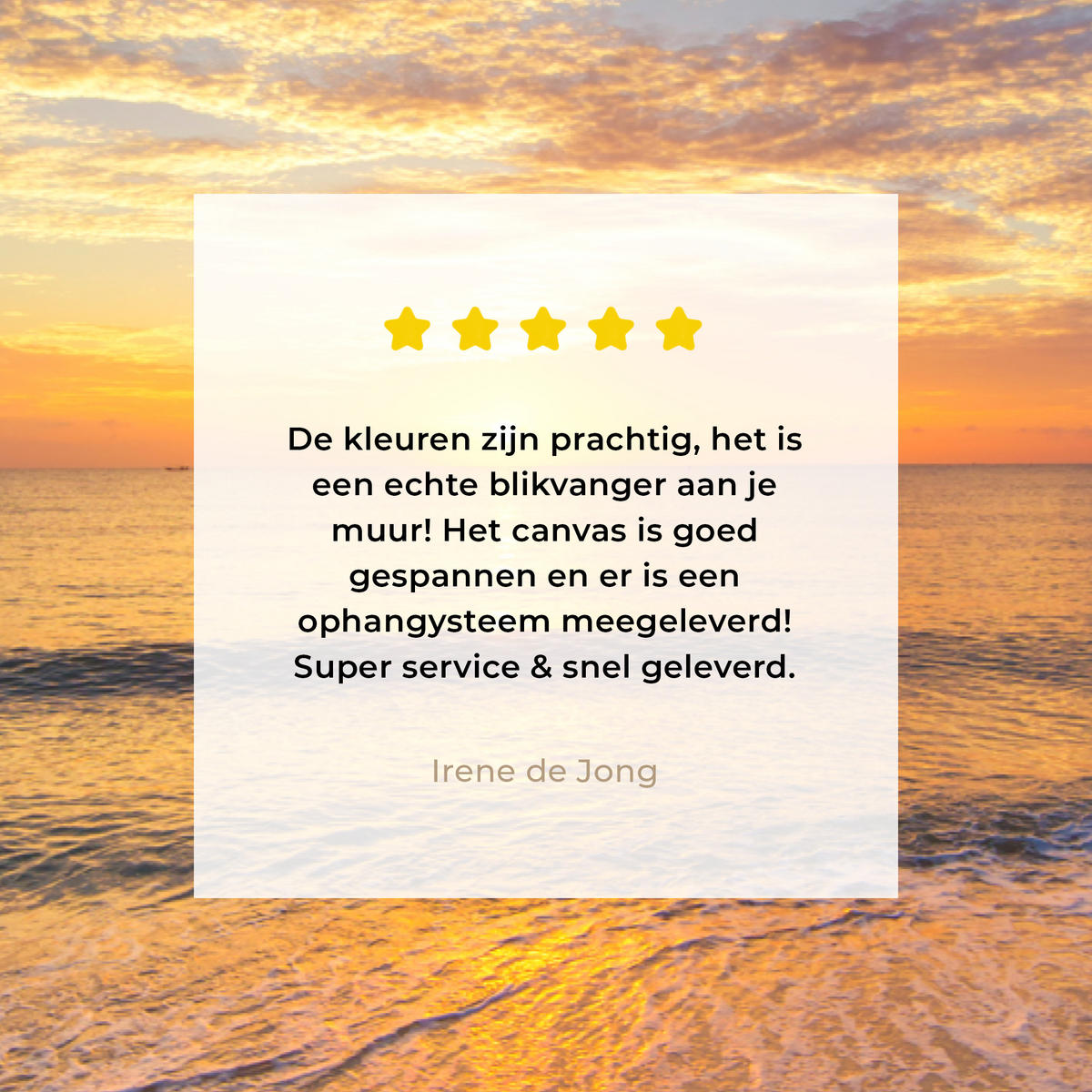 LEINWANDBILD Strand - Sonnenuntergang - Meer Wohnzimmer 120x80 cm - Gelb, Textil (120/80cm) - MuchoWow