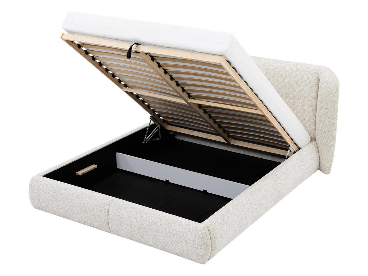 POLSTERBETT Jamika - Hellgrau, Holz/Textil (180/200cm) - MIRJAN24
