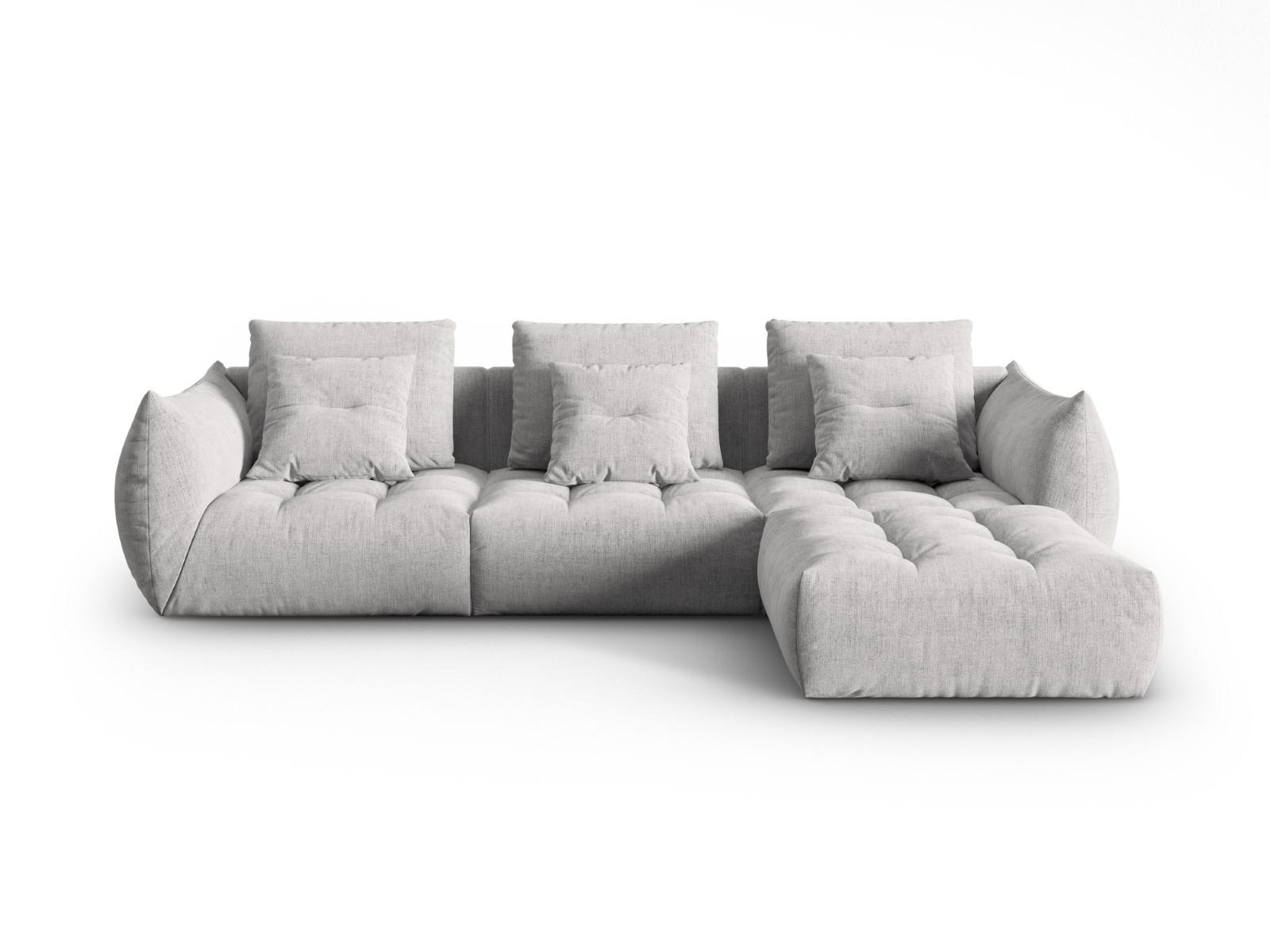 SOFA modular Bloom aus strukturiertem Stoff silber 2 Sitzplätze - Silberfarben, Textil (216/332cm) - Micadoni