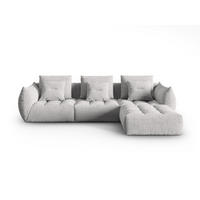 SOFA modular Bloom aus strukturiertem Stoff silber 2 Sitzplätze - Silberfarben, Textil (216/332cm) - Micadoni