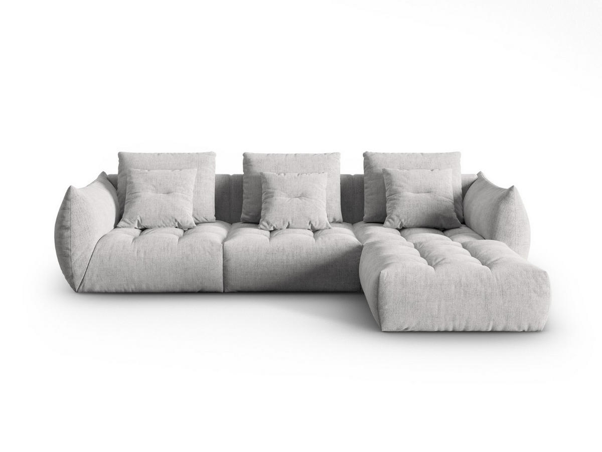 SOFA modular Bloom aus strukturiertem Stoff silber 2 Sitzplätze - Silberfarben, Textil (216/332cm) - Micadoni