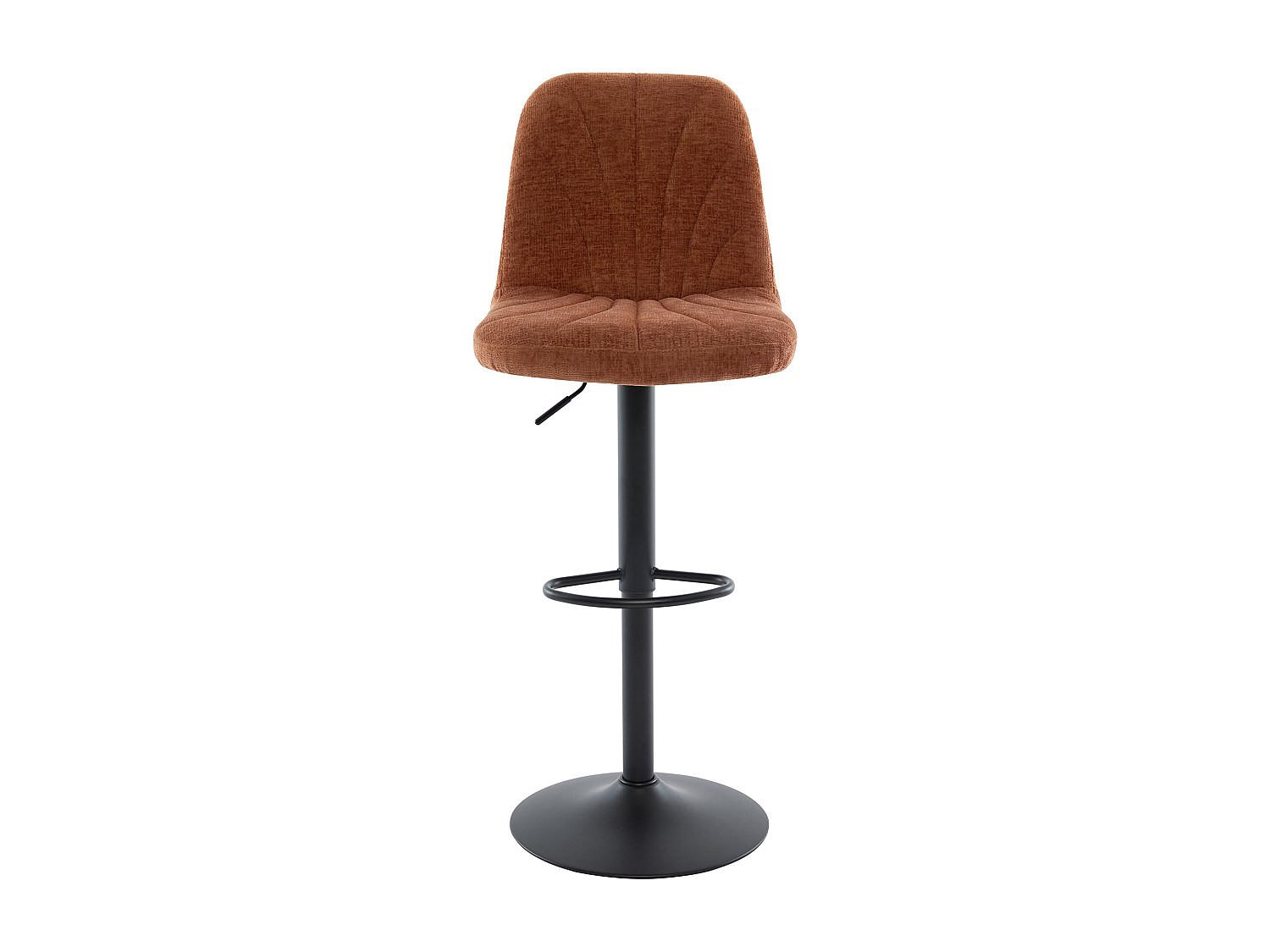 BARHOCKER - 47 cm x 53.5 cm - Stoff - Terracotta LASANDRIA - Terracotta, Textil (47/117/53.5cm) - Vente-Unique