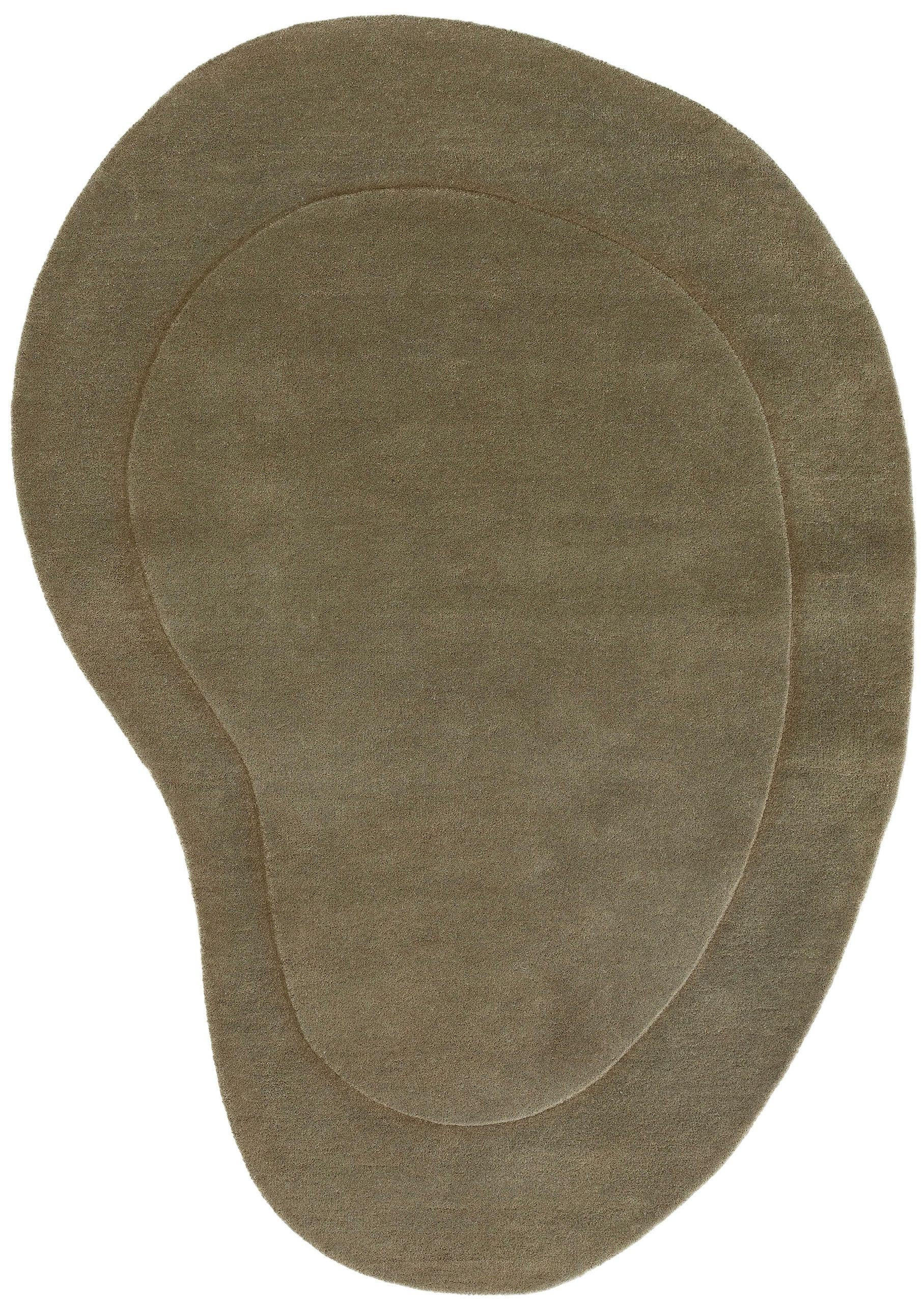 WOLLTEPPICH Shape Hellgrün 140x200 cm - Hellgrün, Textil (140/200cm) - benuta Pure