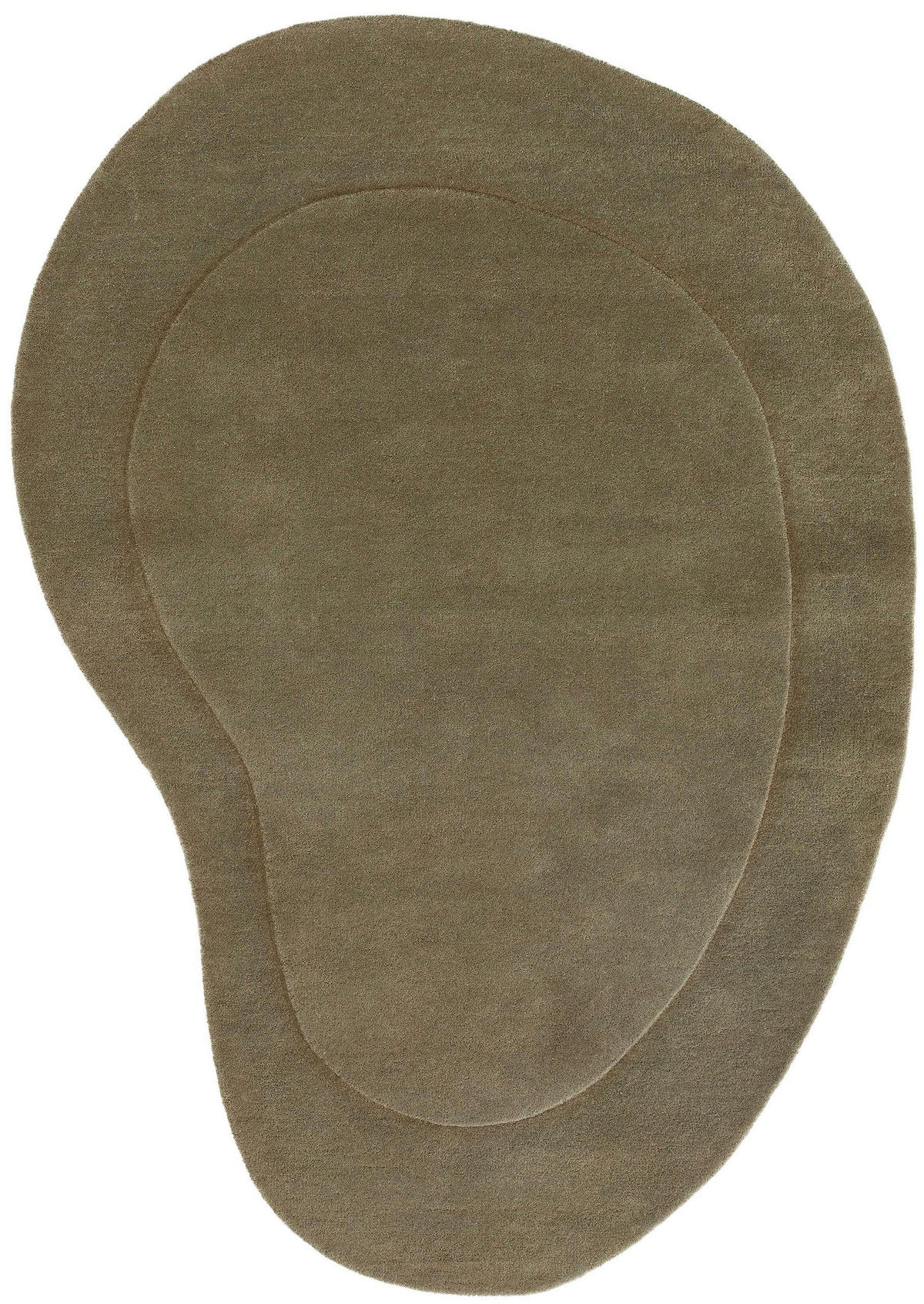 WOLLTEPPICH Shape Hellgrün 140x200 cm - Hellgrün, Textil (140/200cm) - benuta Pure