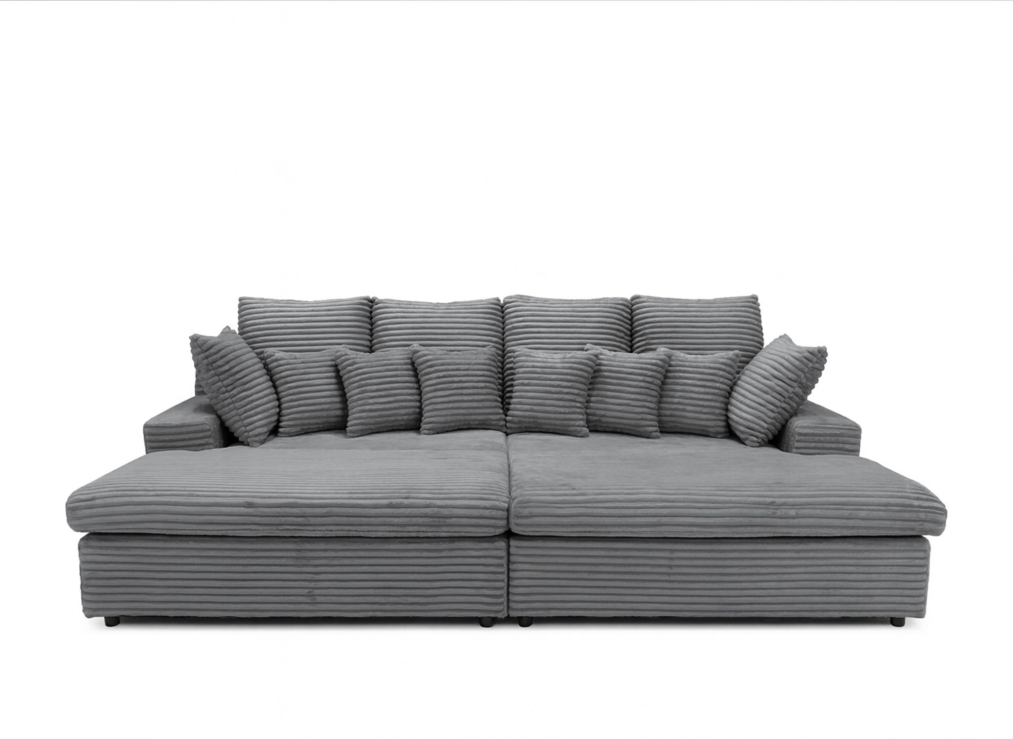 SOFA Arosa - Grau, Holzwerkstoff/Textil (286/103/170cm) - Fun Möbel