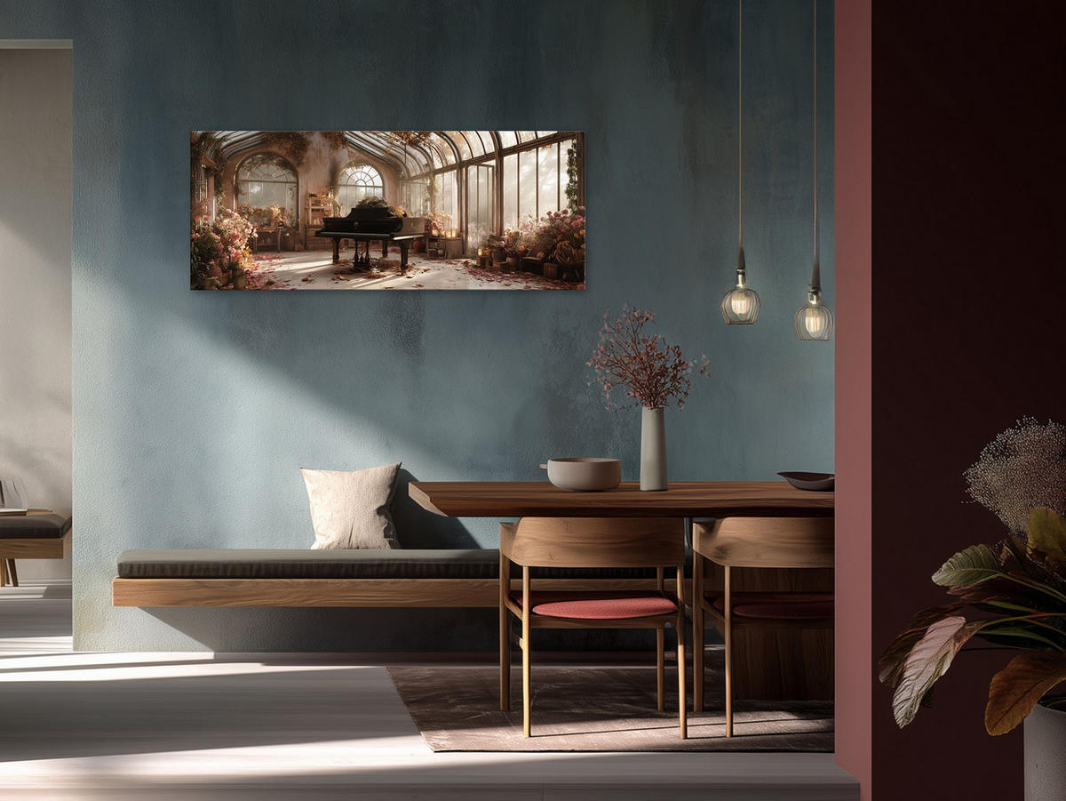 GLASBILD 125x50 cm Vintage beige - Beige, Glas (125/50cm) - artissimo