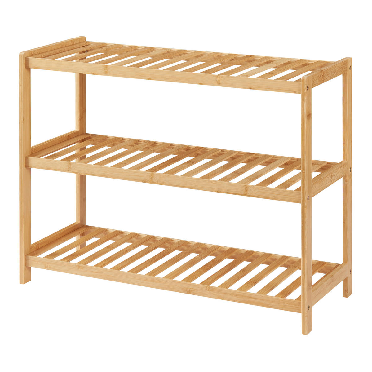 SCHUHREGAL Dammfleth - Naturfarben, Holz (67.5/55/27cm) - [en.casa]