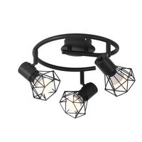 DECKENLEUCHTE Diamonds 28/25/20 cm - Schwarz, Metall (28/25/20cm) - Nettlife