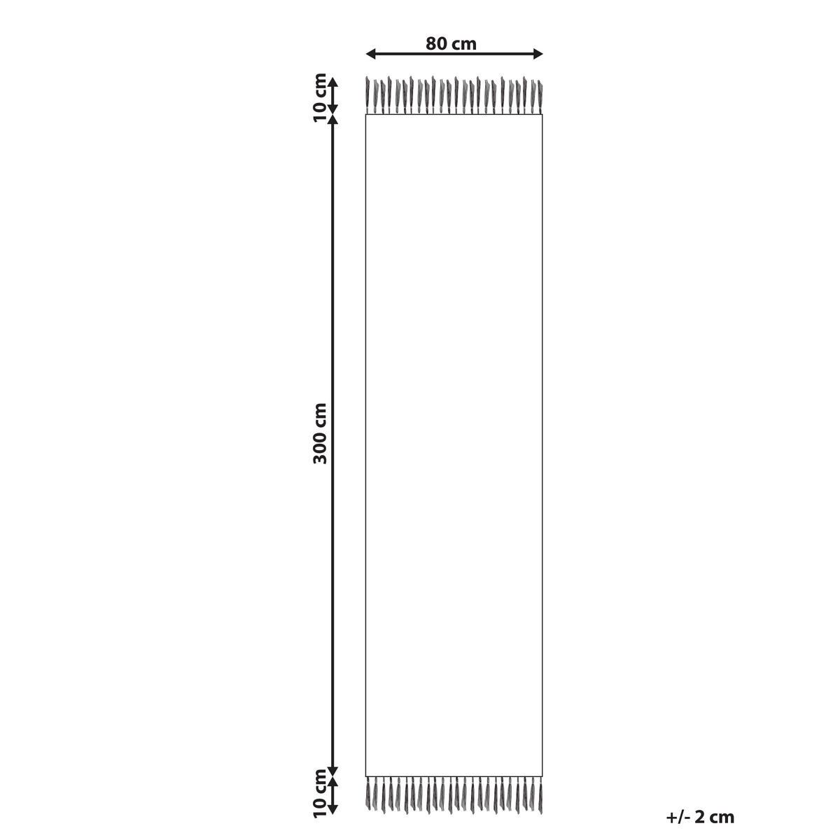 KOBEREC Světle béžový 80/300 cm Bavlna Bitlis - béžová, textil (80/300cm) - Beliani