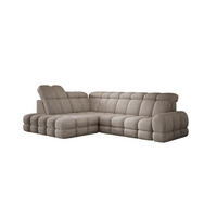 ECKSOFA TOLLO Anthology-stoff L-form 302x217x105 cm sand - Ecru, Holz/Textil (302/217cm) - DomoHome