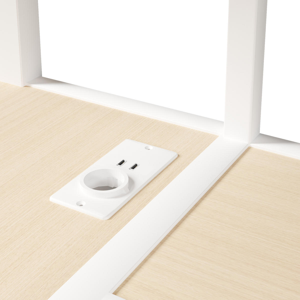 HOCHBETT 90/200 cm in Weiß mit 3 Schubladen, Lochwand, Tisch, Steckdose und LED - Weiß, Holzwerkstoff/Metall (90/200cm) - STILVORA