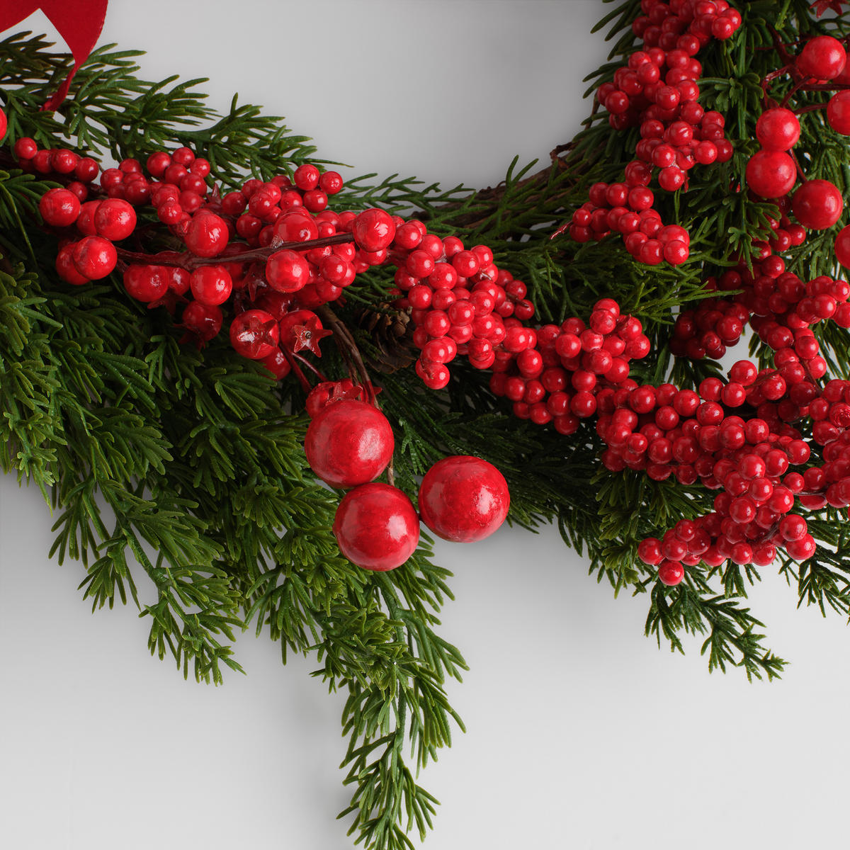 WEIHNACHTSKRANZ Inge, Ø60cm - Rot, Kunststoff (60/18/60cm) - home&you