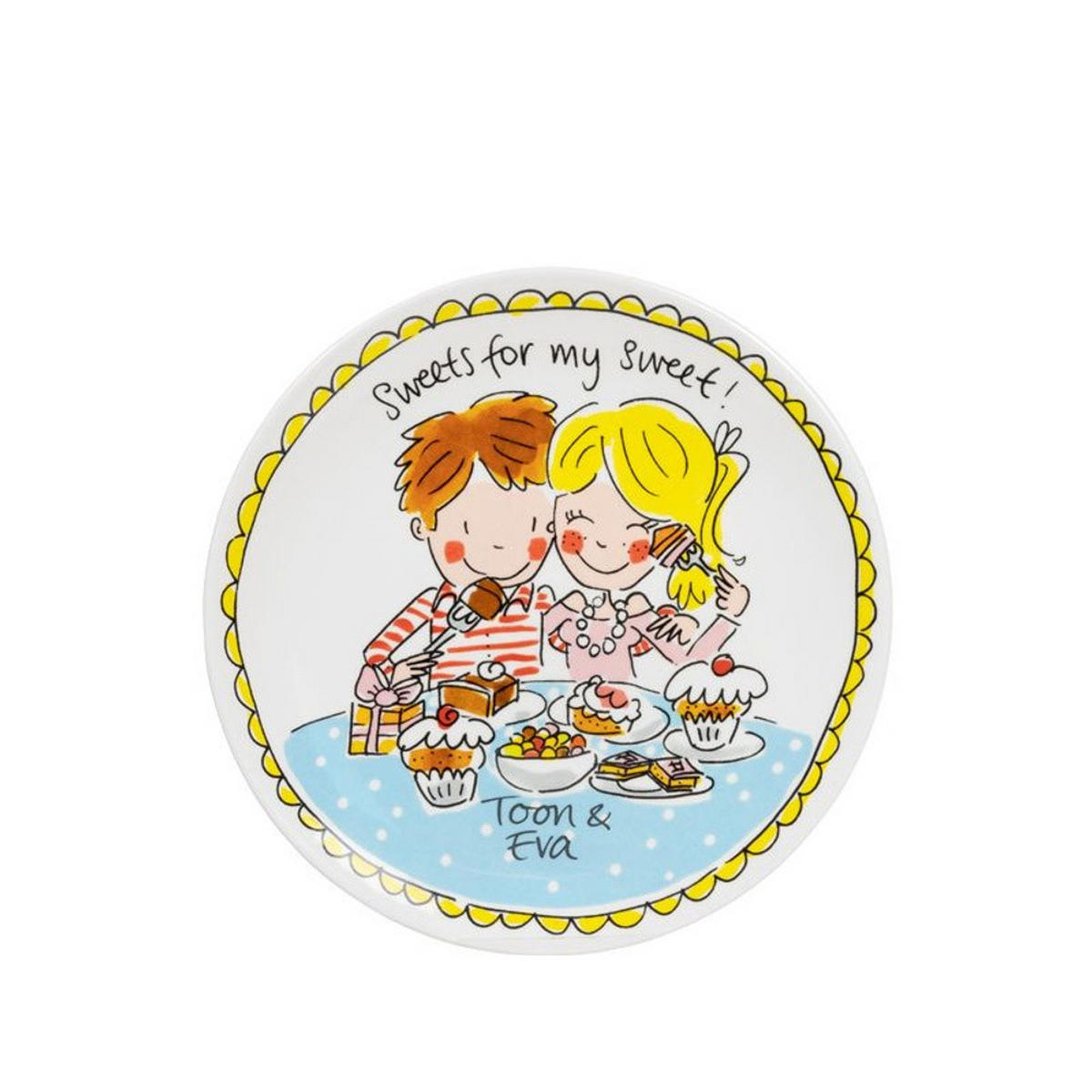 TELLER Liebe in Bunt - 18cm - Multicolor, Keramik (18/18/2cm) - Blond Amsterdam