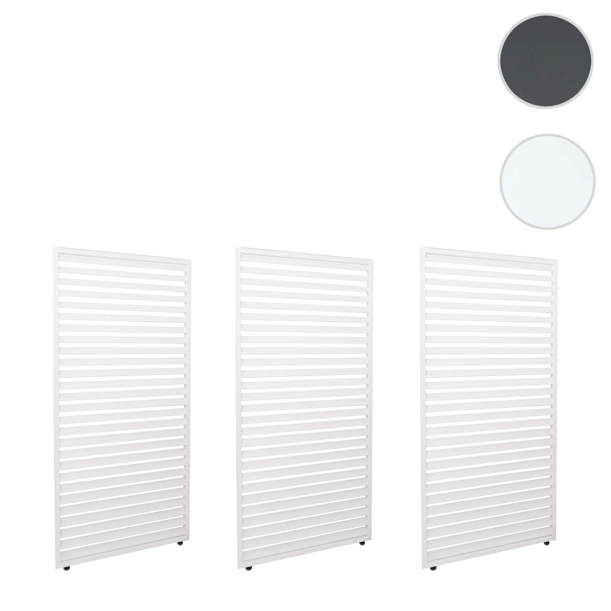 PANEELE FÜR PERGOLA 3ER-SET Weiß 3er-Set-Set - Weiß, Metall (271/204/4cm) - MCW