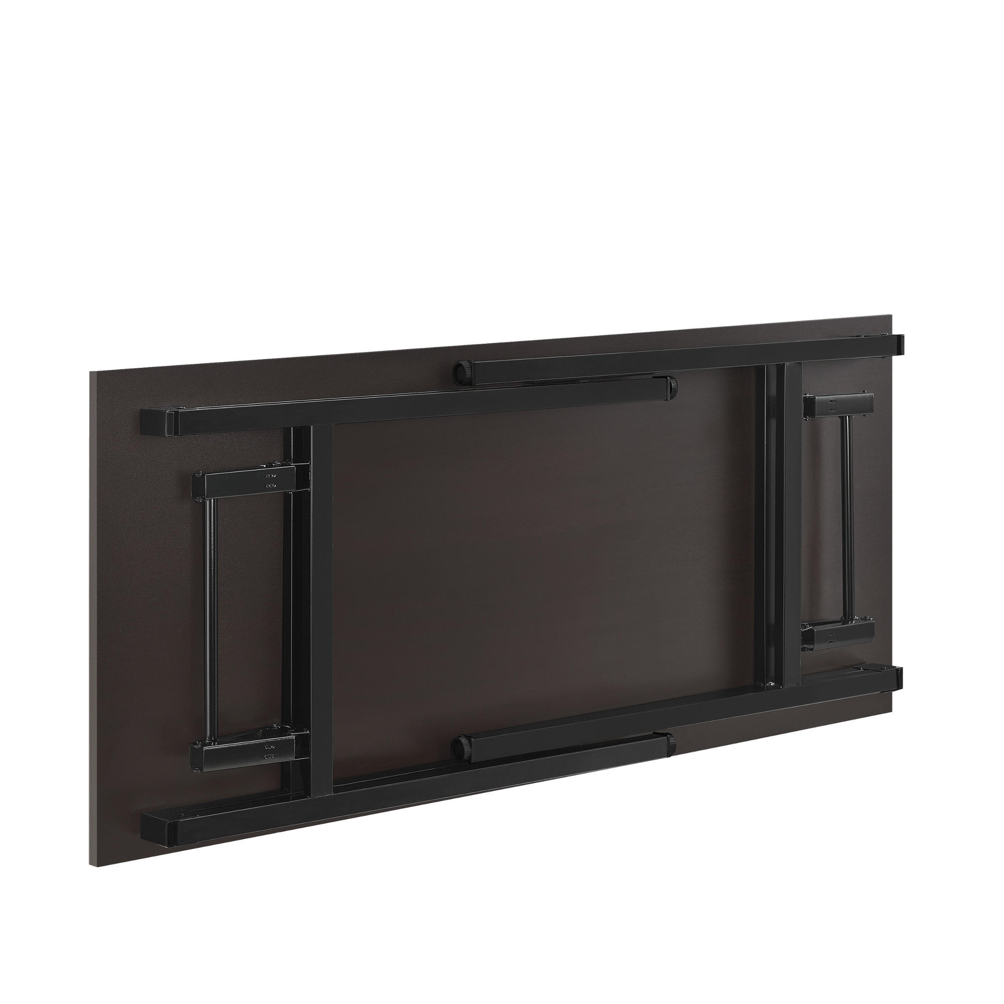KLAPPTISCH - Dunkelbraun/Schwarz, Holzwerkstoff/Metall (120/76.4/60cm) - [neu.haus]