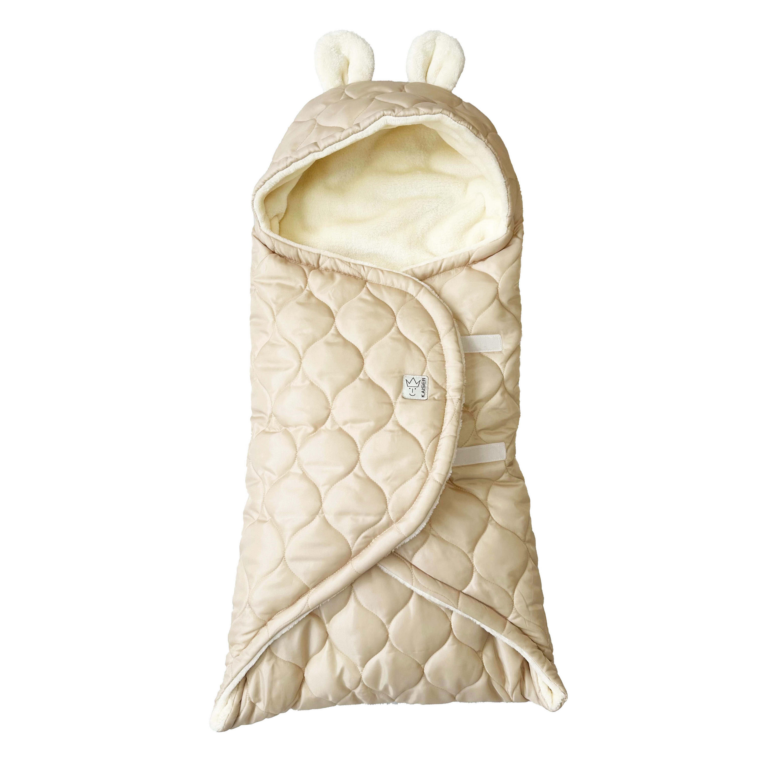 BABYSCHALENWRAP Recy Small, sand/cream - Beige, Textil (32/7/77cm) - Kaiserbaby