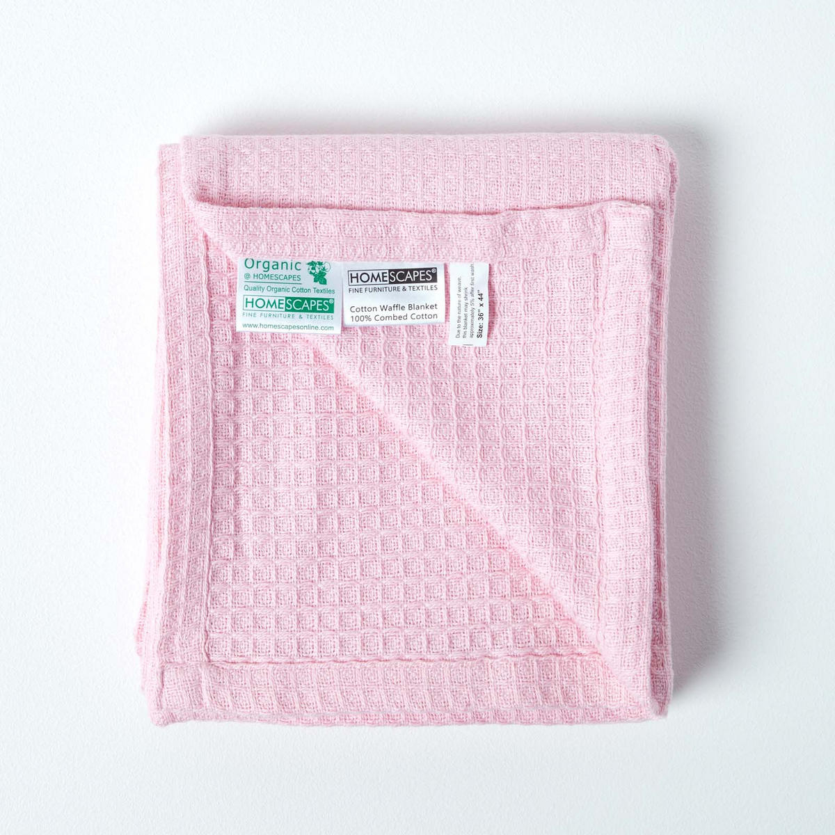 BABYDECKE Waffelpiqué 90/110 cm, Bio-Baumwolle - Rosa, Textil (90/112cm) - Homescapes