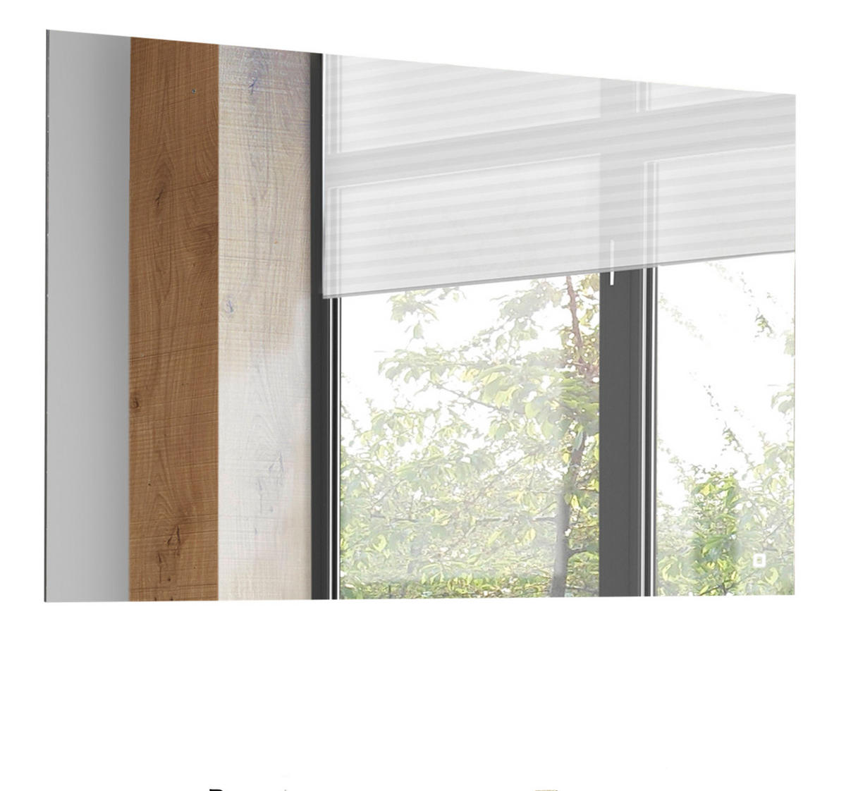 BADSPIEGEL mit LED Beleuchtung und Touchschalter, Wandspiegel 100 cm - Weiß, Glas (100/54/3cm) - Furn.Design