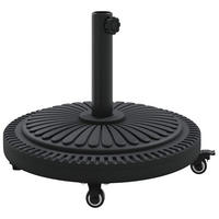 SONNENSCHIRMSTÄNDER Art Deco Schwarz Ø 45/39.5 Cm Eisen - Schwarz, Kunststoff (45/45cm) - vidaXL