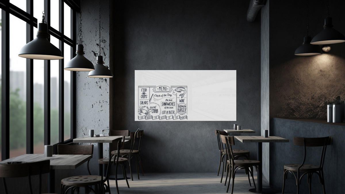 GLASBOARD - Premium SUPERWHITE Perlweiß 200x100cm - Weiß, Glas (200/100/0.8cm) - ALLboards