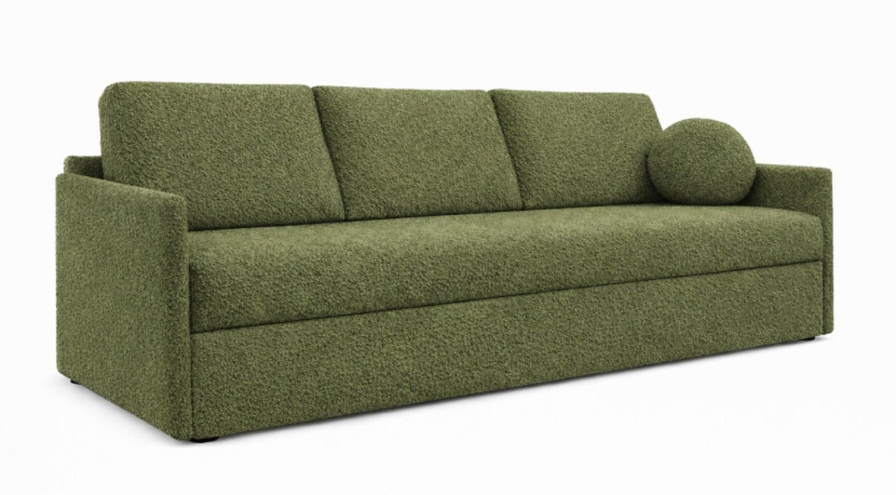 SOFA Grün SISI Mit Schlaffunktion Boucle - Grün, Textil (207/90/87cm) - Sepro Meble