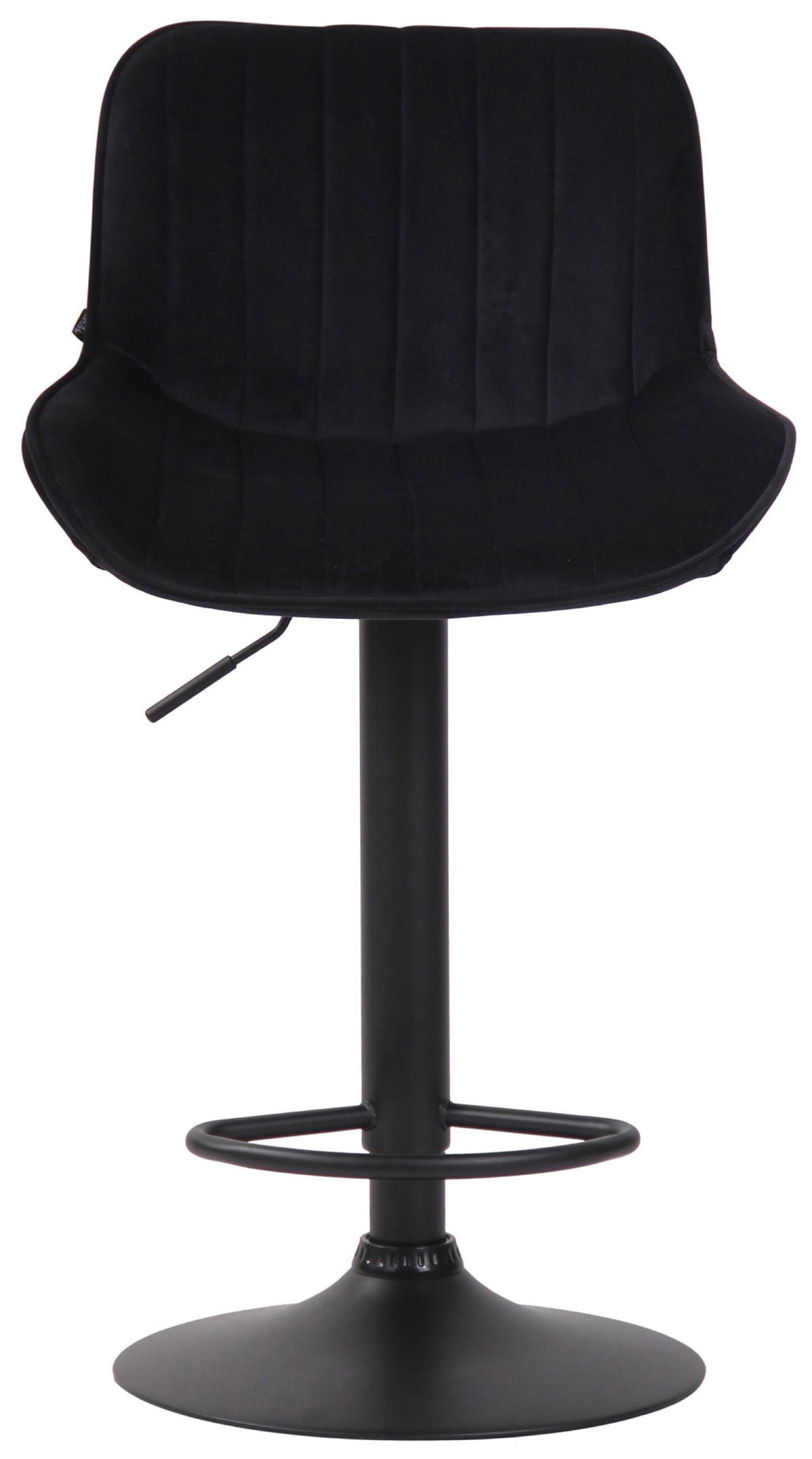 BARHOCKER Lento Gestell schwarz Samt Schwarz - Schwarz, Textil/Metall (50/108/50cm) - TPFLiving