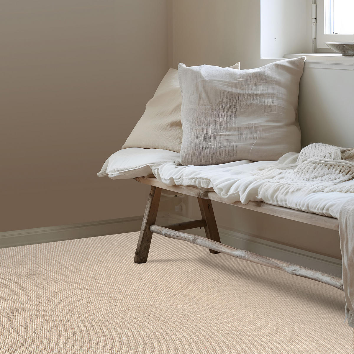 VINYLBODEN, Vinylboden Rolle, Premium Beige 200X200 cm - Beige, Kunststoff (200/200/2.8cm) - STORESDECO