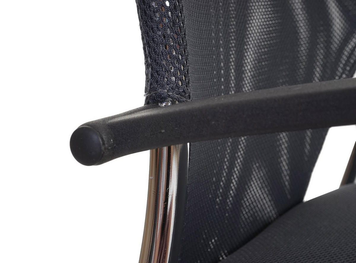 BESUCHERSTUHL 12er-Set mit Lehne 83x55x60cm Sitzhöhe 45cm Stoff/Textil Sitz Grau - Grau, Textil (55/83/60cm) - PROREGAL