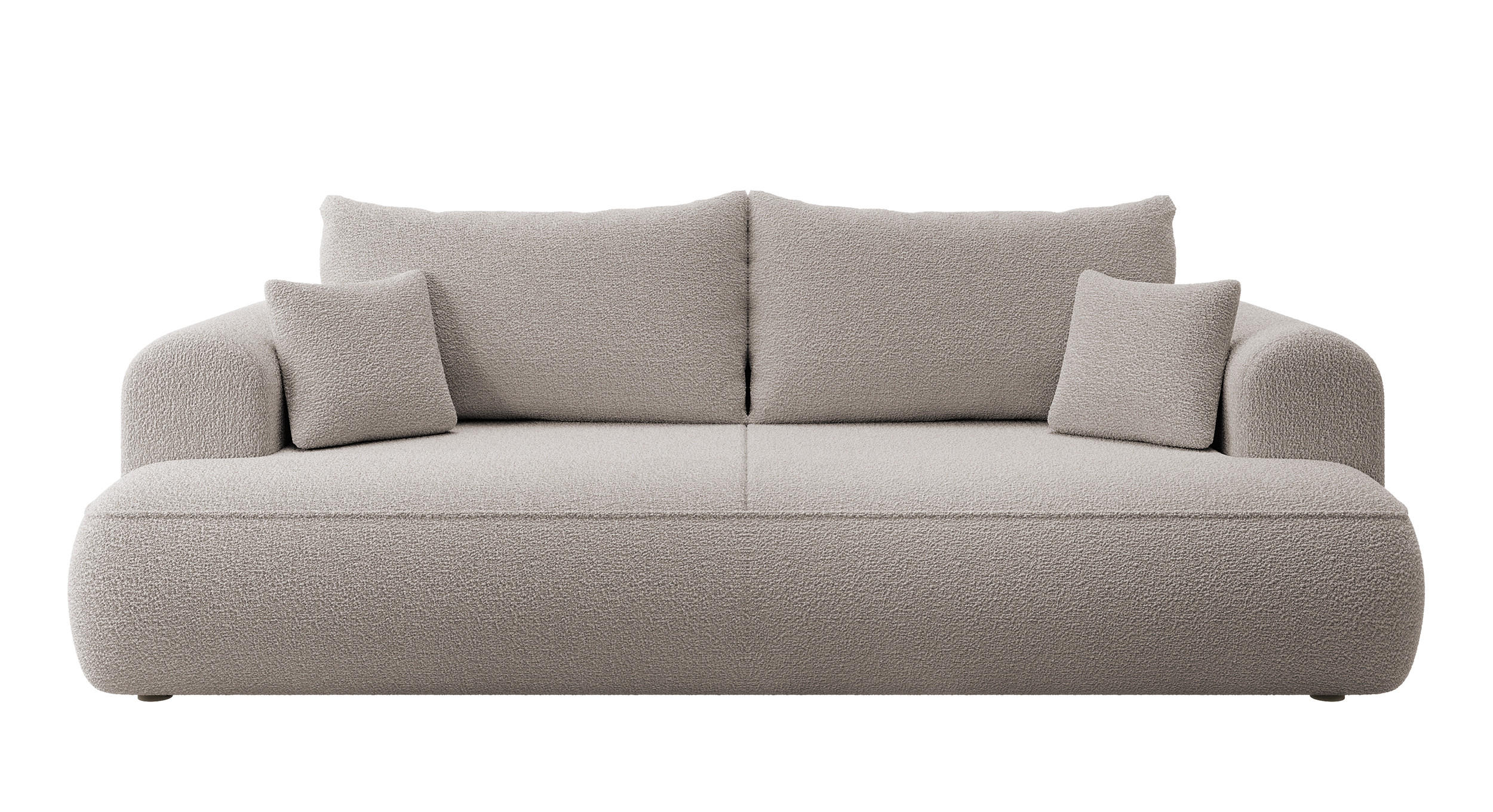 SCHLAFSOFA Ovo Dunkelbeige Boucle - Sandfarben, Textil (250/93/110cm) - Selsey