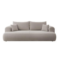 SCHLAFSOFA Ovo Dunkelbeige Boucle - Sandfarben, Textil (250/93/110cm) - Selsey