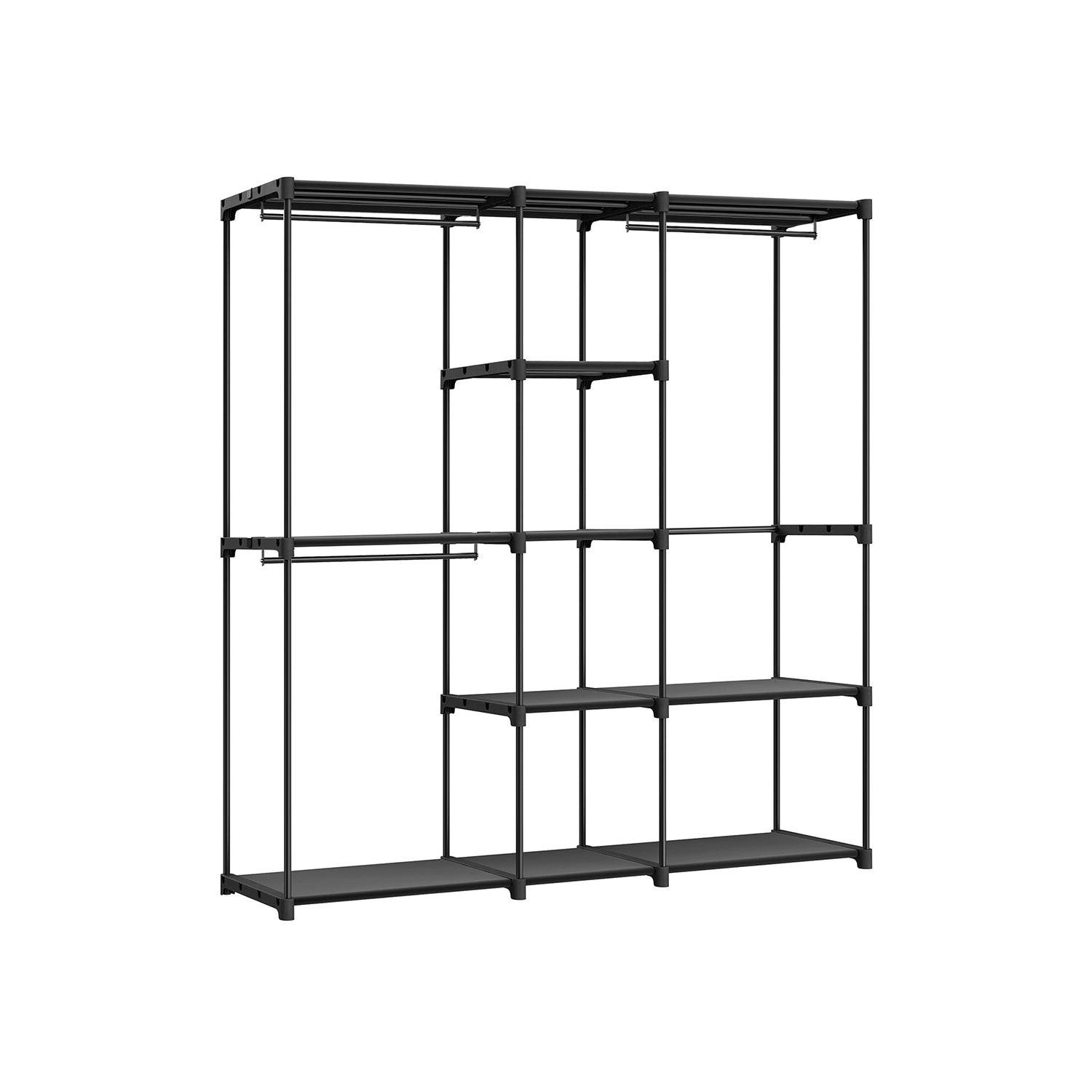 GARDEROBE AMSTERDAM - Schwarz, Metall (182/182/43cm) - Hansiro
