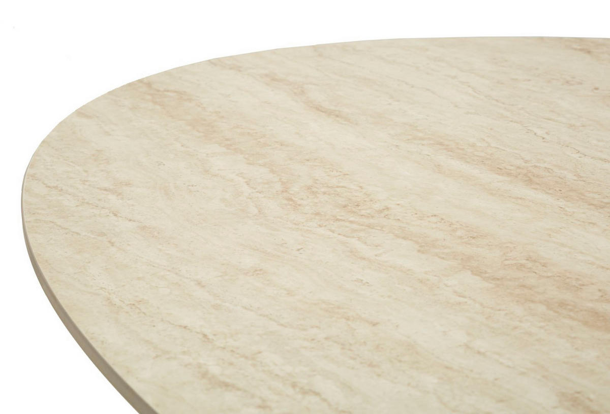 ESSTISCH Space, cremefarben und schwarz, MDF und Eisen, 180 x 90 x 73 cm - Creme/Schwarz, Holzwerkstoff/Metall (90/180/73cm) - Mauro Ferretti