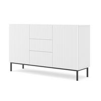 SIDEBOARD WEIß - Schwarz/Weiß, Holzwerkstoff (150/89/42cm) - FURNLUX