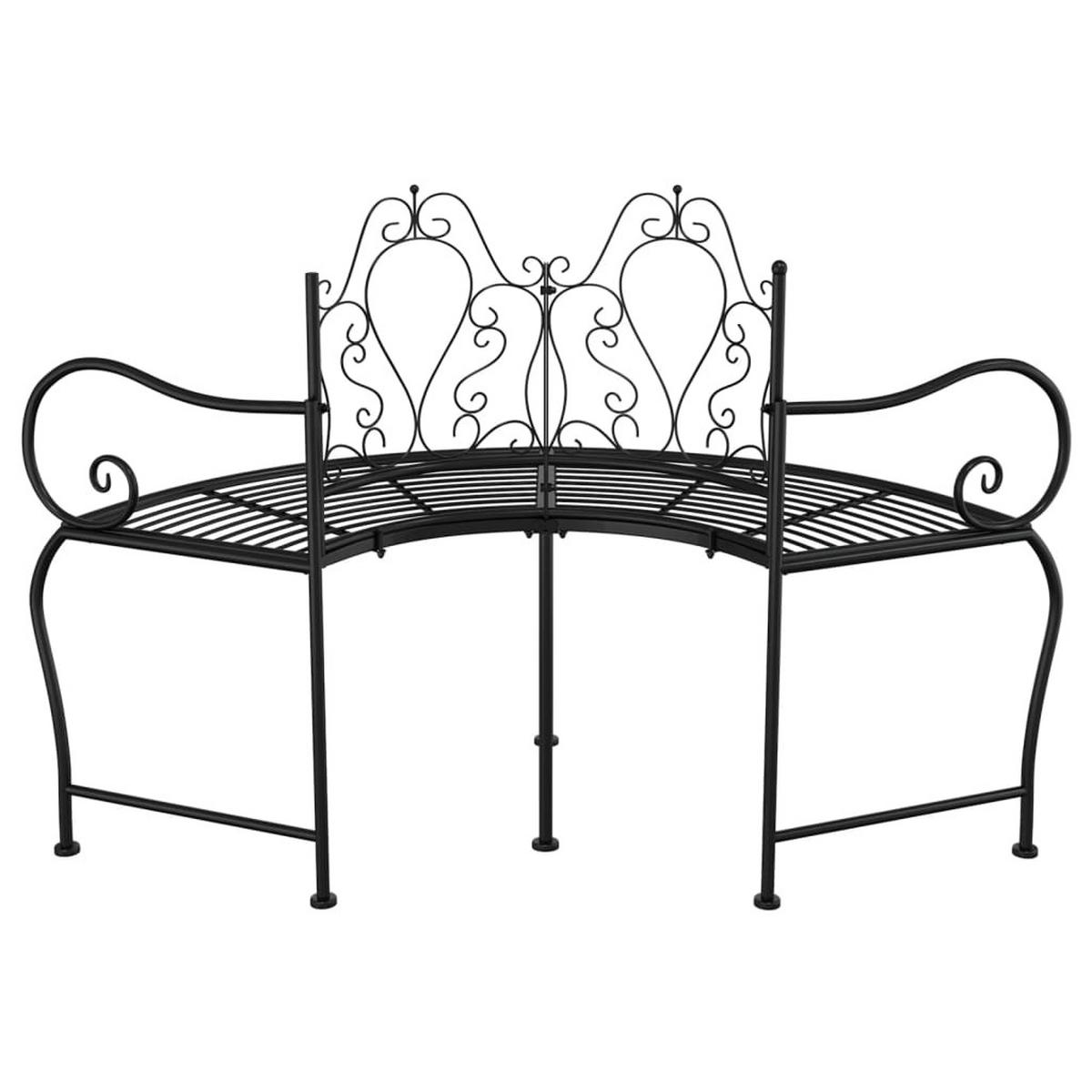 BAUMBANK 150 Cm Schwarz Stahl - Schwarz, Metall (150/95/63.5cm) - vidaXL