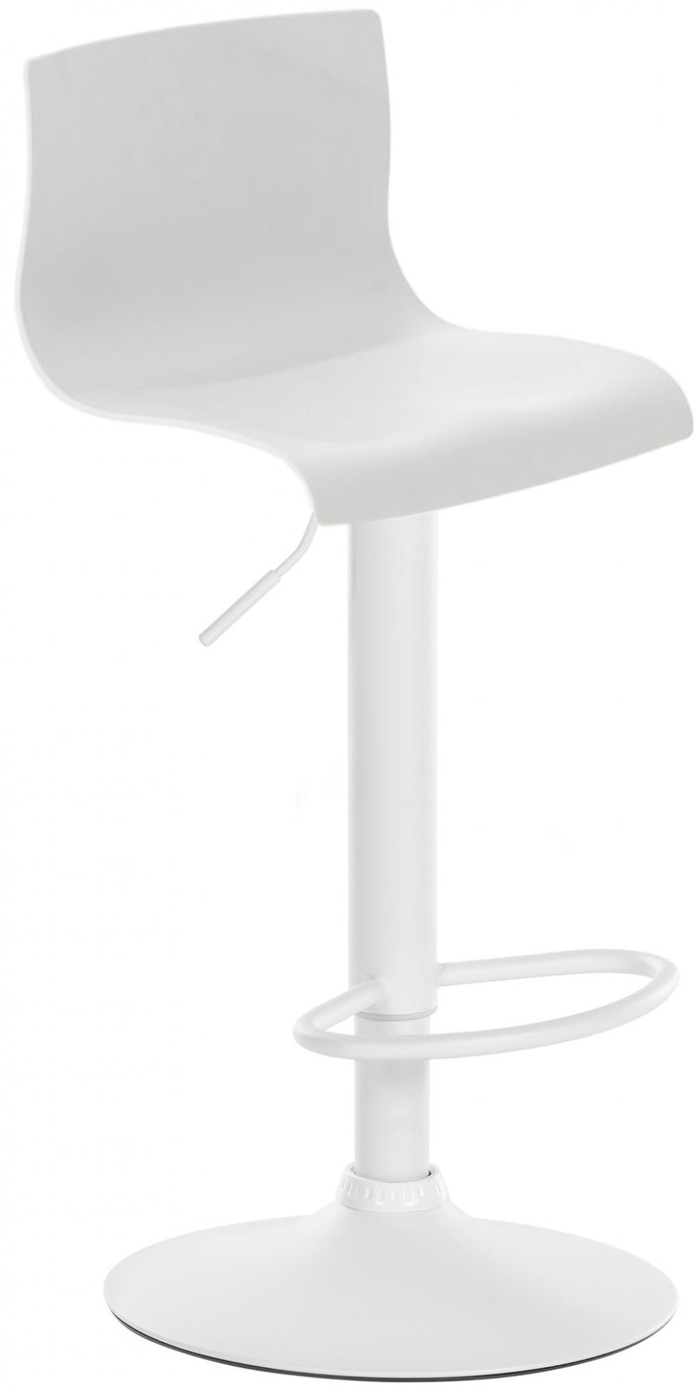 BARHOCKER Kunststoff weiß - Weiß, Kunststoff/Metall (39/84/36cm) - CLP