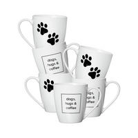 KAFFEEBECHER Mika Dog weiß 360 ml 6er Set - Weiß, Keramik (0.36L) - Ritzenhoff Breker