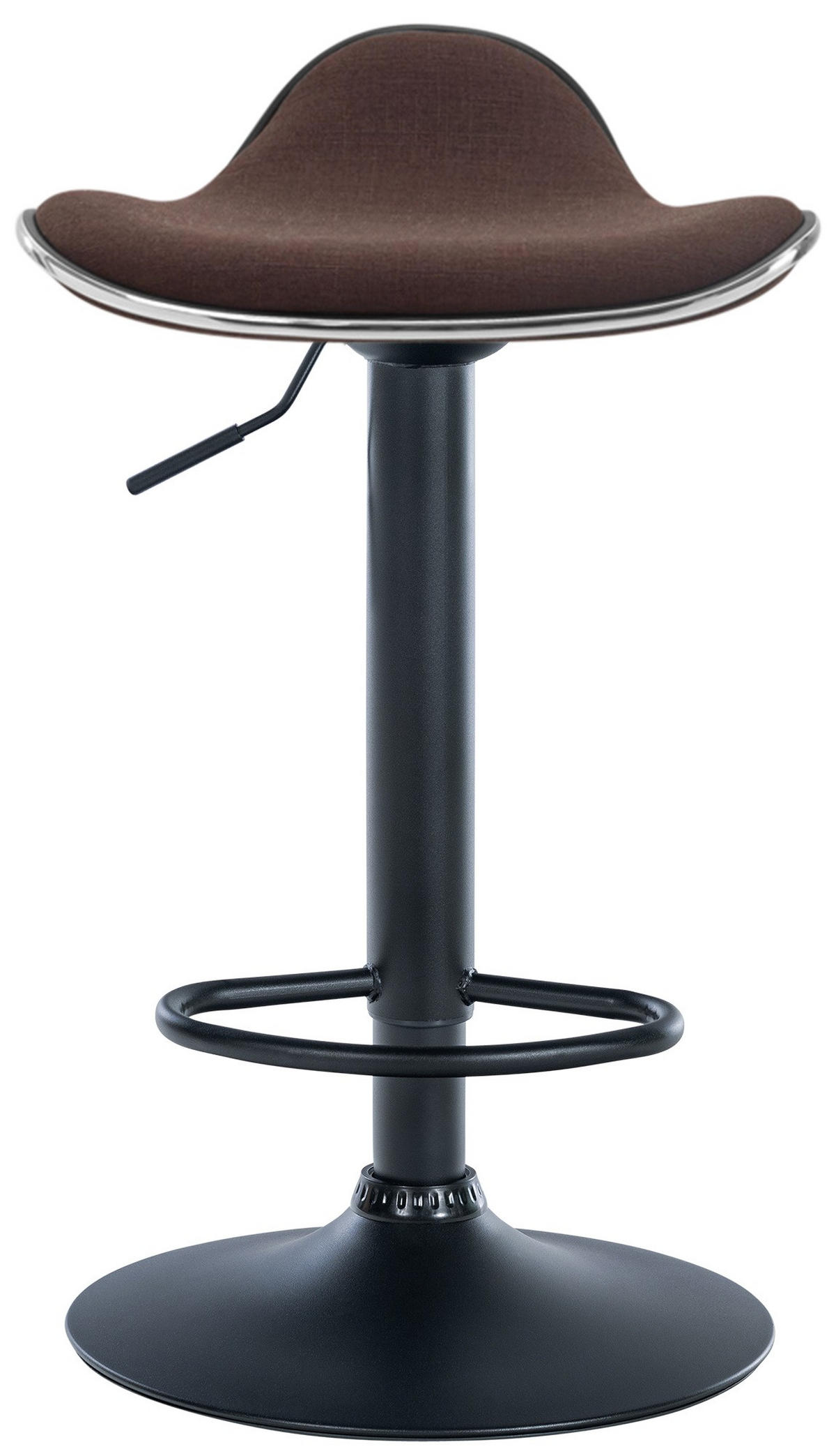 BARHOCKER Stoff braun - Schwarz/Braun, Textil/Metall (45/71/45cm) - CLP