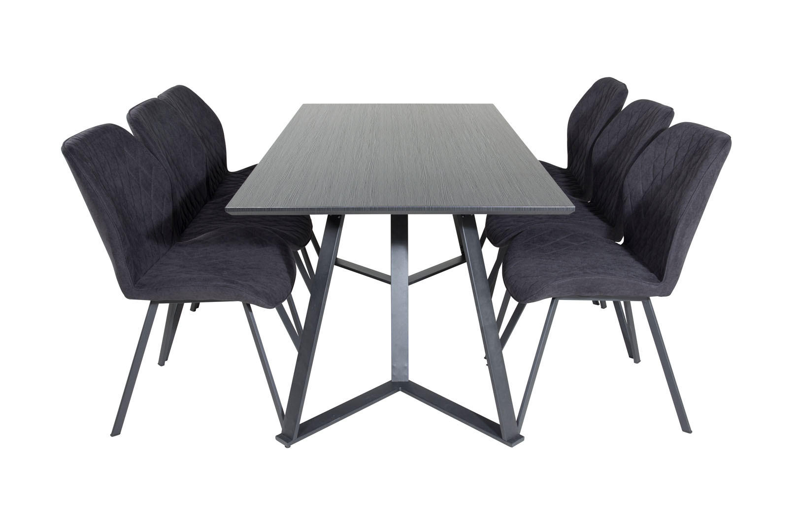 TISCHGRUPPE Schwarz - Schwarz, Holzwerkstoff (90/75/180cm) - ebuy24
