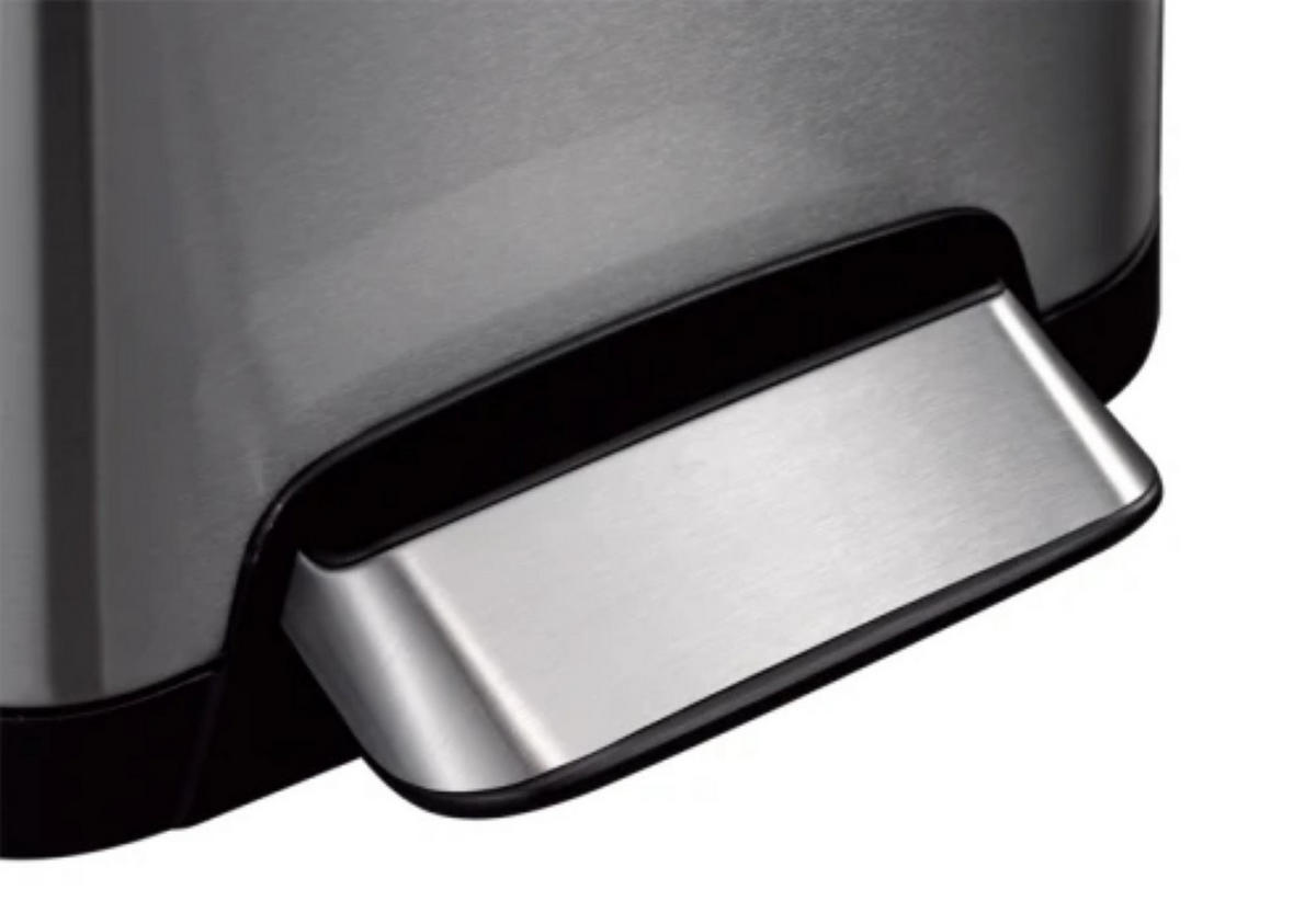 MÜLLEIMER Aus Gebürstetem Edelstahl 40 Liter 2 KunststoffInneneimern Silber - Silberfarben, Metall (27.5/66/53.2cm) - PROREGAL