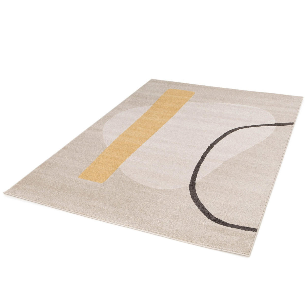 WEICHER und grafischer Teppich beige - Beige, Textil (160/230cm) - AFK Living
