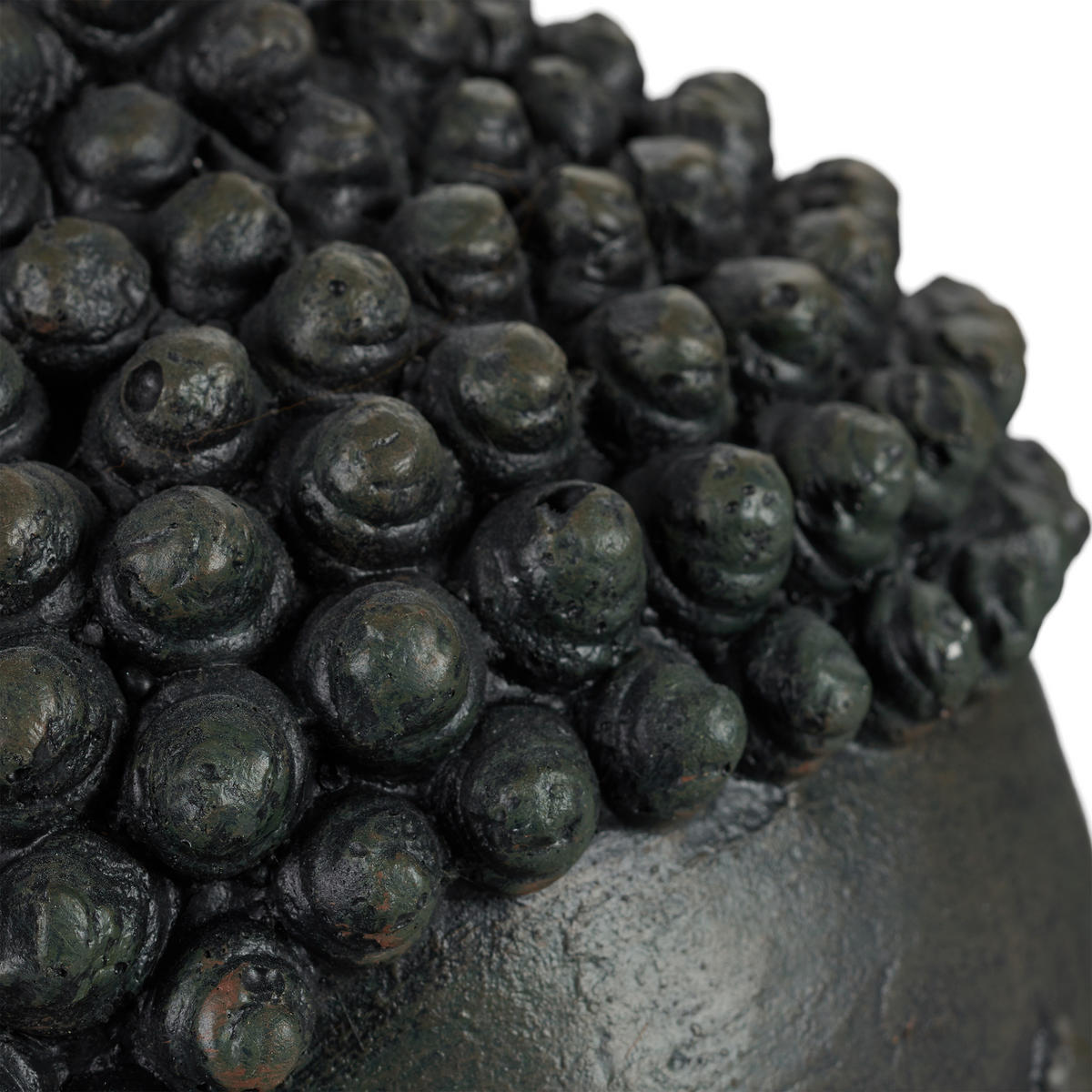 BUDDHA Figur - Anthrazit, Kunststoff (45/70/35cm) - Relaxdays