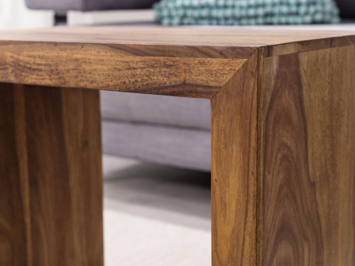BEISTELLTISCH 3er Set Massivholz Platzsparend Handgefertigt, Braun 50x30x50 cm - Braun, Holz (30/50/50cm) - KADIMA DESIGN