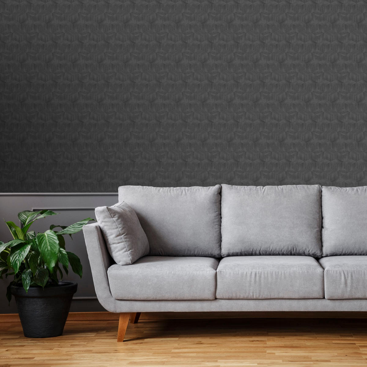 VLIESTAPETE Ratan 1000x52cm - Grau, Papier/Kunststoff (52/1000cm) - Superfresco Easy